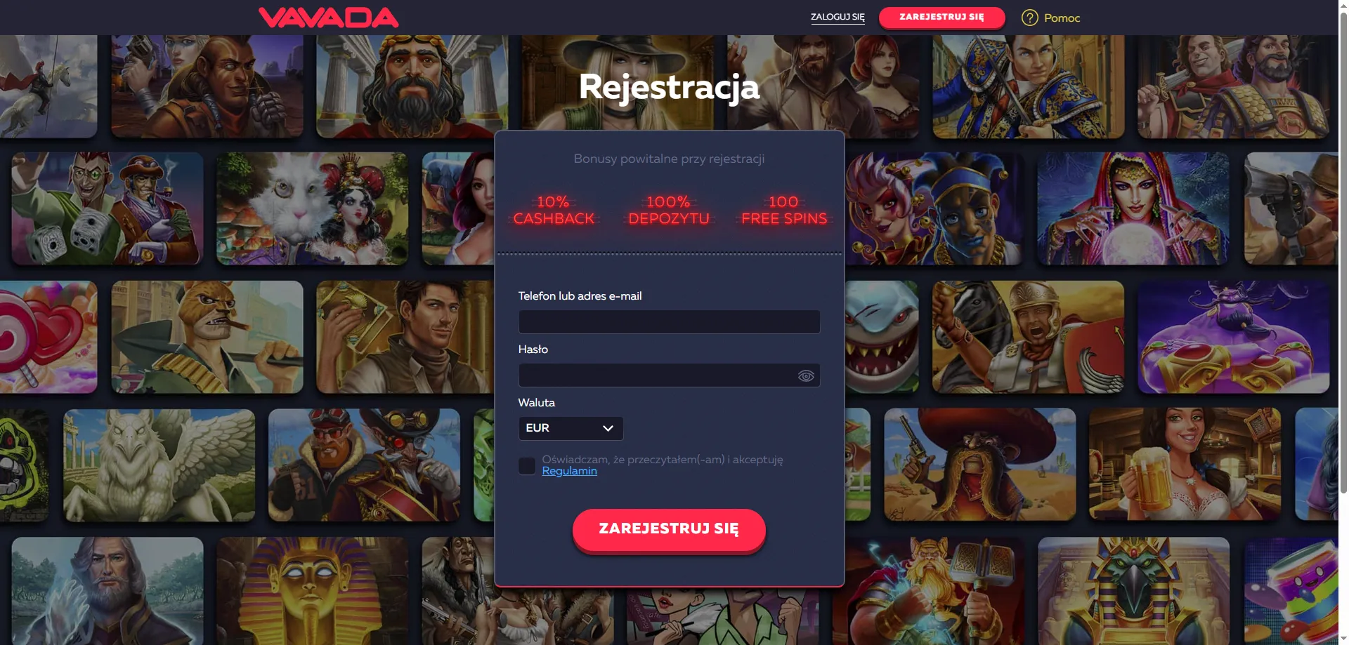 Rejestracja w Vavada Casino – prosty formularz dla graczy z PL
